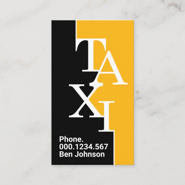 Tarjeta De Visita Elegante controlador de señalización Taxi creativa (Anverso)
