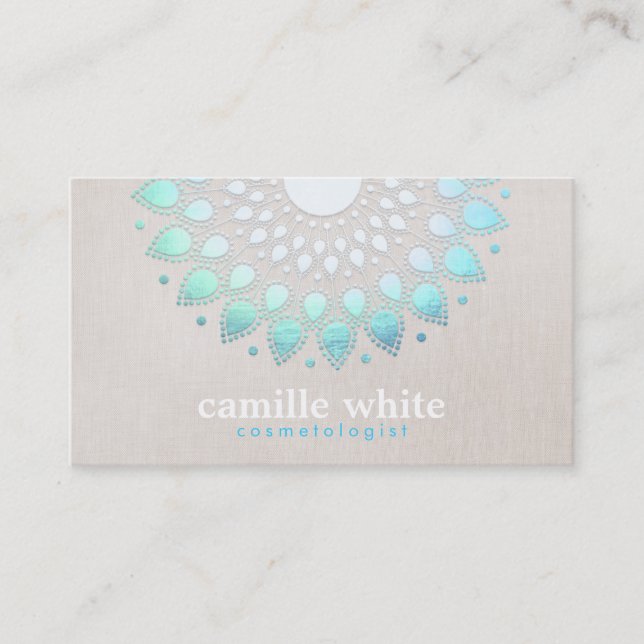 Tarjeta De Visita Elegante cosmetología Espuma holística y pelo (Anverso)