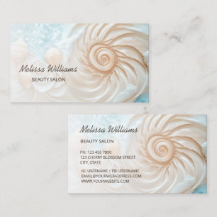 Tarjeta De Visita Elegante costa de concha