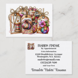 Tarjeta De Visita Elegante costurera cosiendo
