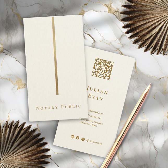 Tarjeta De Visita Elegante Creamy White Purpurina Gold Sofisticado (Subido por el creador)