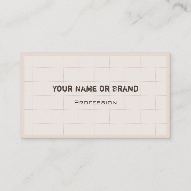 Tarjeta De Visita Elegante Crema Ladrillo Patrón profesional moderno (Anverso)