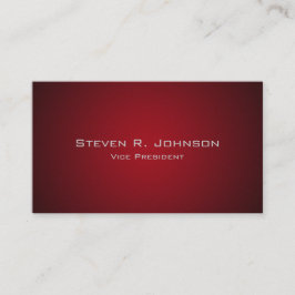 Tarjeta De Visita Elegante Crimson Ombre Minimal