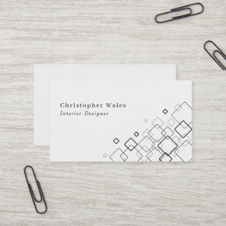 Tarjeta De Visita Elegante cuadrado geométrico profesional