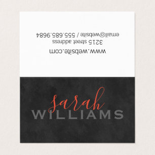 Tarjeta De Visita Elegante Cursiva Profesional / Gris