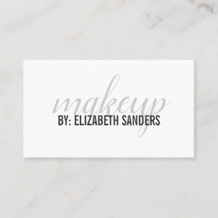 Tarjeta De Visita Elegante Cursiva Profesional / Maquillaje