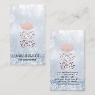 Tarjeta De Visita Elegante Cute Elegant Bokeh Diamonds Lotus