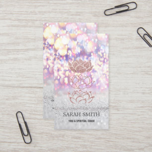 Tarjeta De Visita Elegante Cute Elegant Bokeh Diamonds Lotus