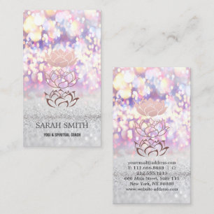 Tarjeta De Visita Elegante Cute Elegant Bokeh Diamonds Lotus