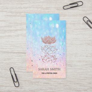Tarjeta De Visita Elegante Cute Elegant Bokeh Diamonds Lotus