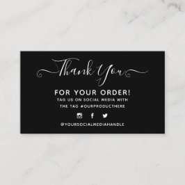 tarjeta de visita elegante de agradecimiento