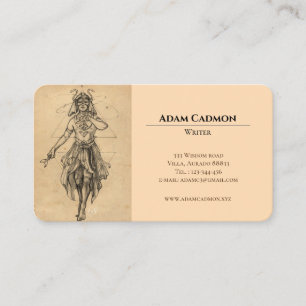 Tarjeta de visita elegante de arte de época magici