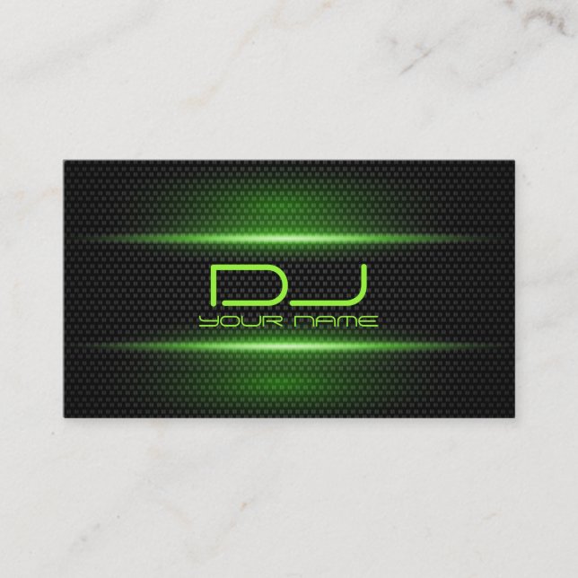 Tarjeta de visita elegante de DJ (Anverso)