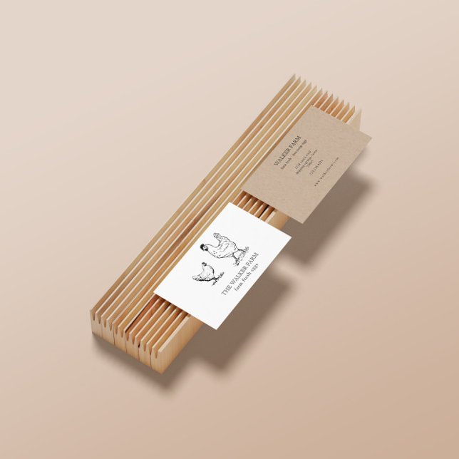 Tarjeta de visita elegante de Farmhouse (Subido por el creador)