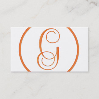 Tarjeta de visita elegante de G de la letra