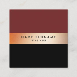 Tarjeta de visita elegante de la casilla negra de