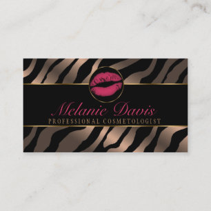Tarjeta de visita elegante de la cosmetología