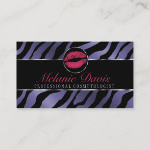 Tarjeta de visita elegante de la cosmetología