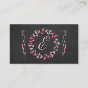 Tarjeta de visita elegante de la guirnalda de la