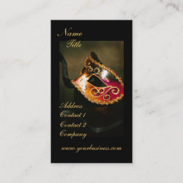 Tarjeta de visita elegante de la máscara de la