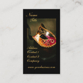 Tarjeta de visita elegante de la máscara de la