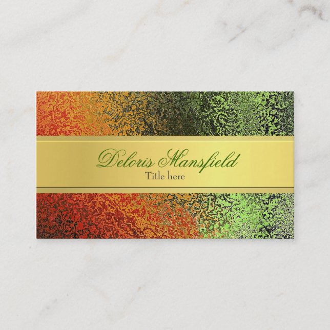 Tarjeta de visita elegante de la mirada del (Anverso)