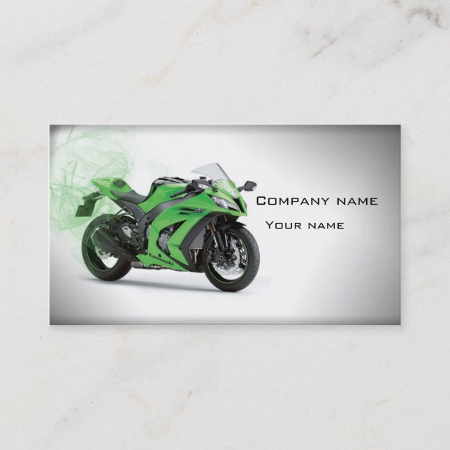 Tarjeta de visita elegante de la motocicleta (Anverso)