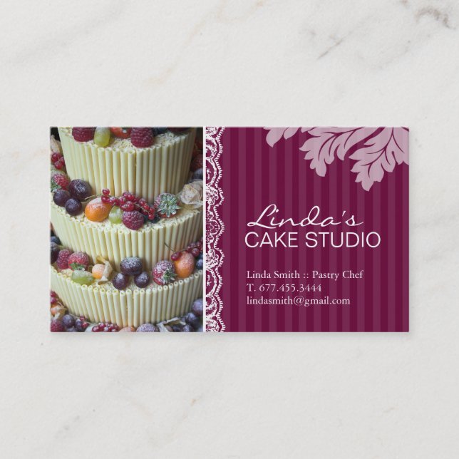 TARJETA DE VISITA ELEGANTE DE LA PANADERÍA DE LA (Anverso)