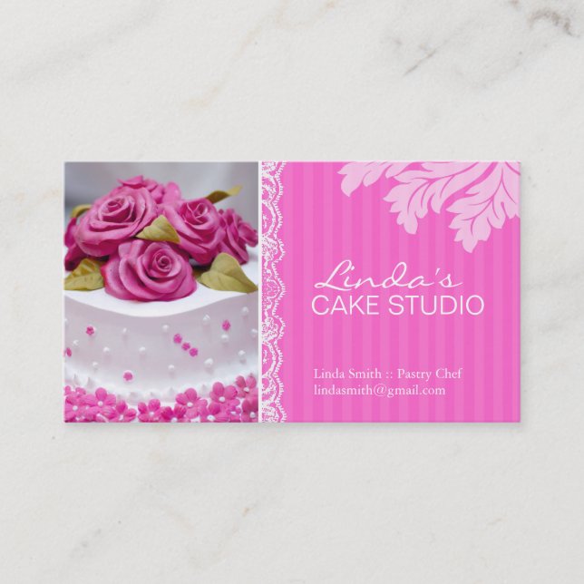 TARJETA DE VISITA ELEGANTE DE LA PANADERÍA DE LA (Anverso)