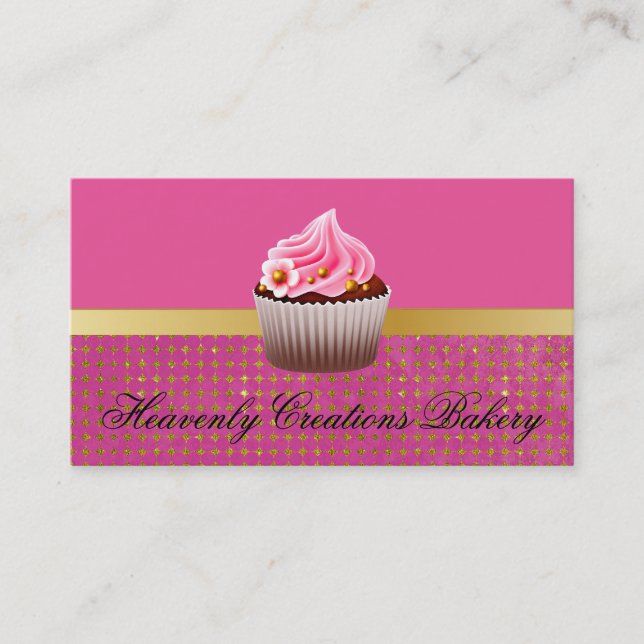 Tarjeta de visita elegante de la panadería del (Anverso)