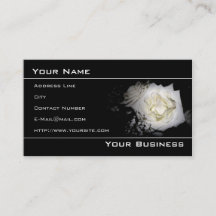 Tarjeta de visita elegante de la Rosa Blanca