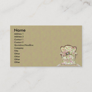 Tarjeta de visita elegante de la silla