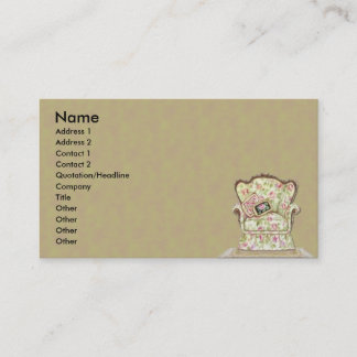 Tarjeta de visita elegante de la silla