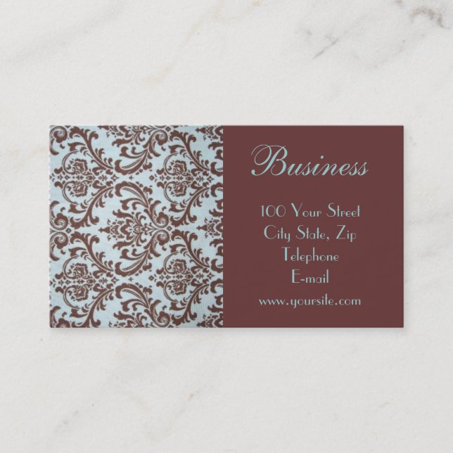 Tarjeta de visita elegante de la tela del boutique (Anverso)