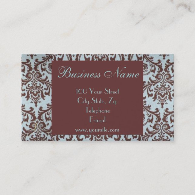 Tarjeta de visita elegante de la tela del boutique (Anverso)