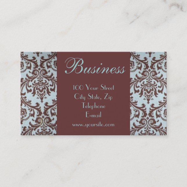 Tarjeta de visita elegante de la tela del boutique (Anverso)