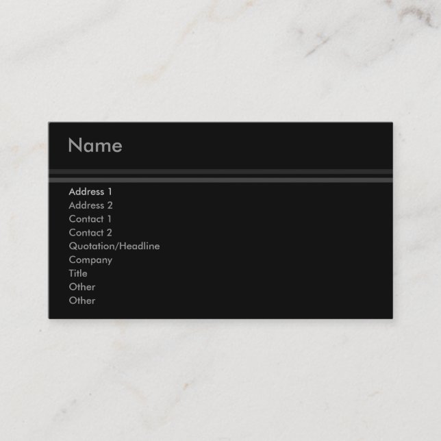 Tarjeta de visita elegante de las rayas (Anverso)