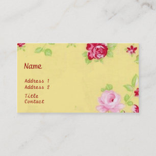 Tarjeta de visita elegante de los rosas