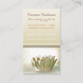 Tarjeta de visita elegante de Lotus blanco