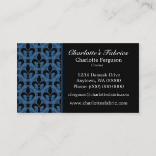 Tarjeta de visita elegante de lujo, azul real