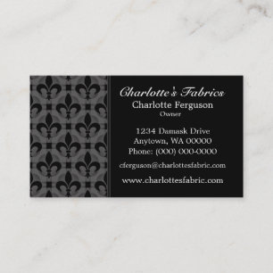 Tarjeta de visita elegante de lujo, gris oscuro