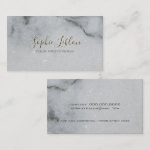 Tarjeta De Visita elegante de mármol blanco/gris