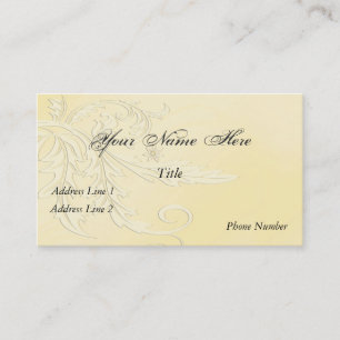 Tarjeta de visita elegante de Nouveau Fleur