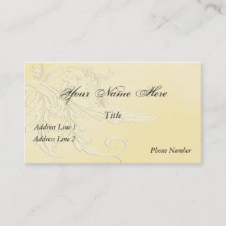 Tarjeta de visita elegante de Nouveau Fleur