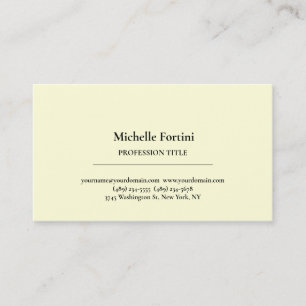 Tarjeta De Visita Elegante de seda premium amarillo claro amarillo M