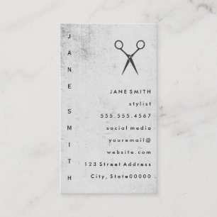 Tarjeta De Visita Elegante de textura gris puro