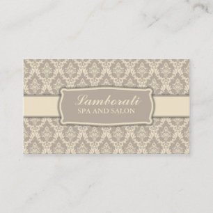Tarjeta De Visita Elegante Decorador De Interior Profesional Damasco