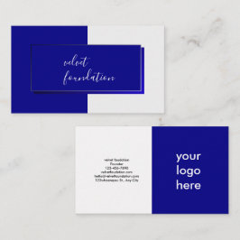 Tarjeta De Visita Elegante Deep Blue Modern