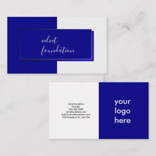 Tarjeta De Visita Elegante Deep Blue Modern