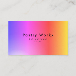 Tarjeta De Visita Elegante degradado de color arcoiris